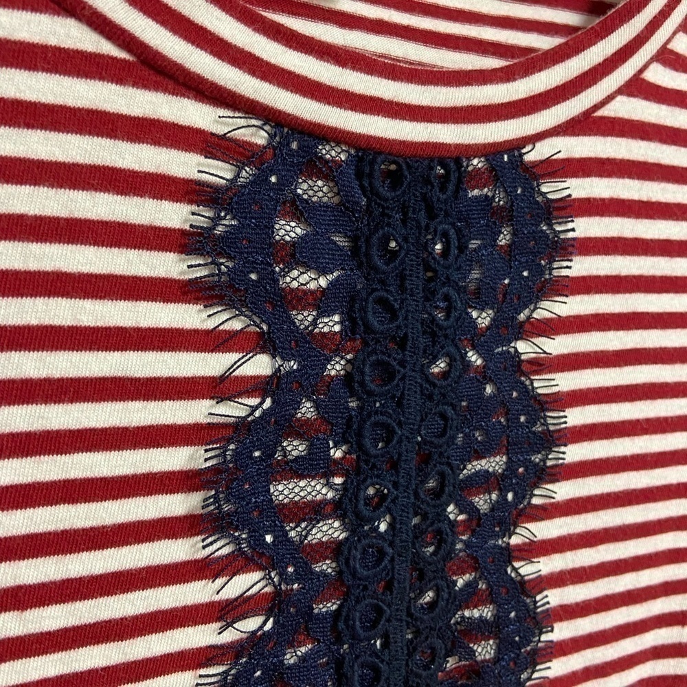 J. Crew red, white stripe long-sleeve jersey, Small - Picture 5 of 10
